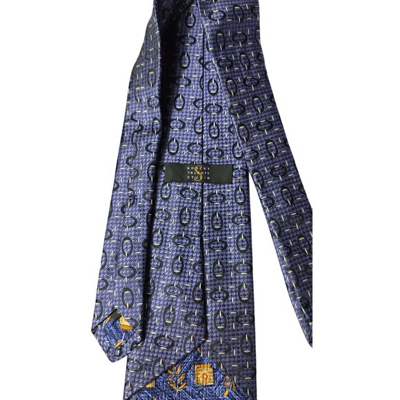 Robert Talbot Studio Men's Patterned Silk Tie - Picture 4 of 7